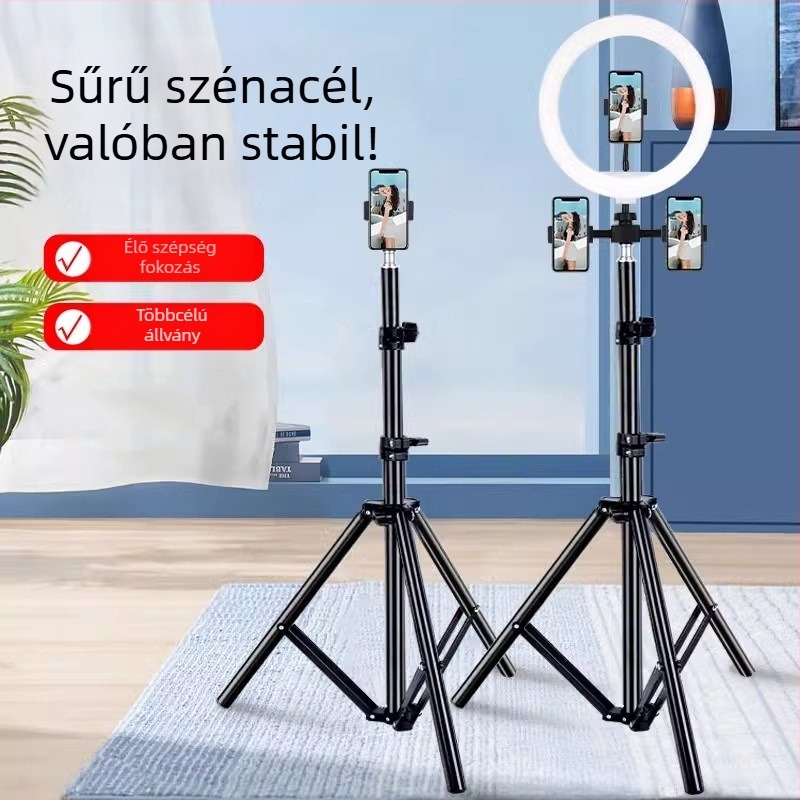 Minwan Élő közvetítés tartó, hordozható univerzális fém állvány szépségvilágítással külső fotózáshoz