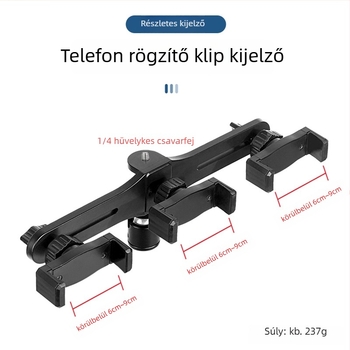 Tip more Telefontartó asztalra, 3.10 Hárompozíciós asztali tripod, ötvözet