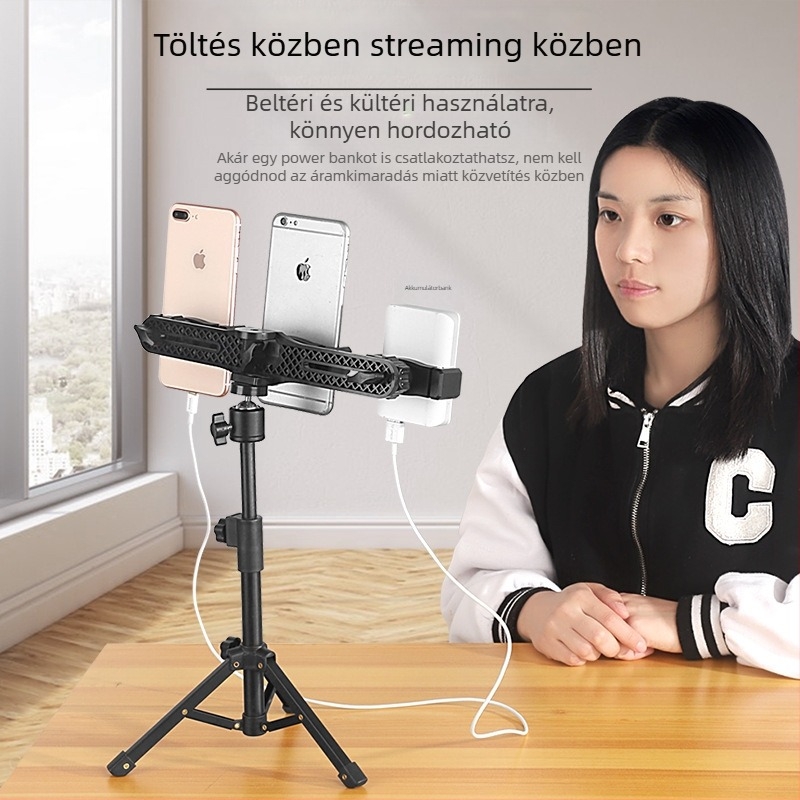 Tip more Telefontartó asztalra, 3.10 Hárompozíciós asztali tripod, ötvözet