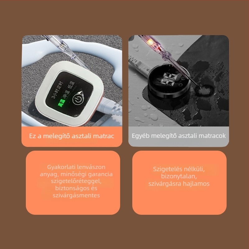 Lenvászon asztali matrac, TY009, kézmelegítő, IP modell fűtőpad