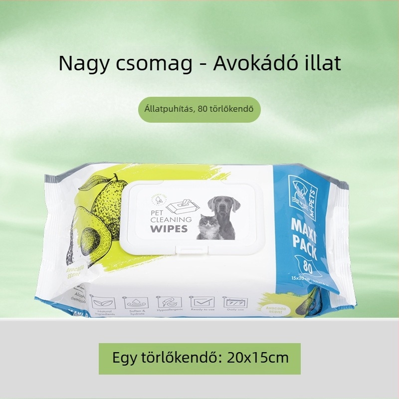Macskáknak készült nedves törlőkendők (Márka mpets; Dobozban 48 darab; Macskáknak; Nem importált)