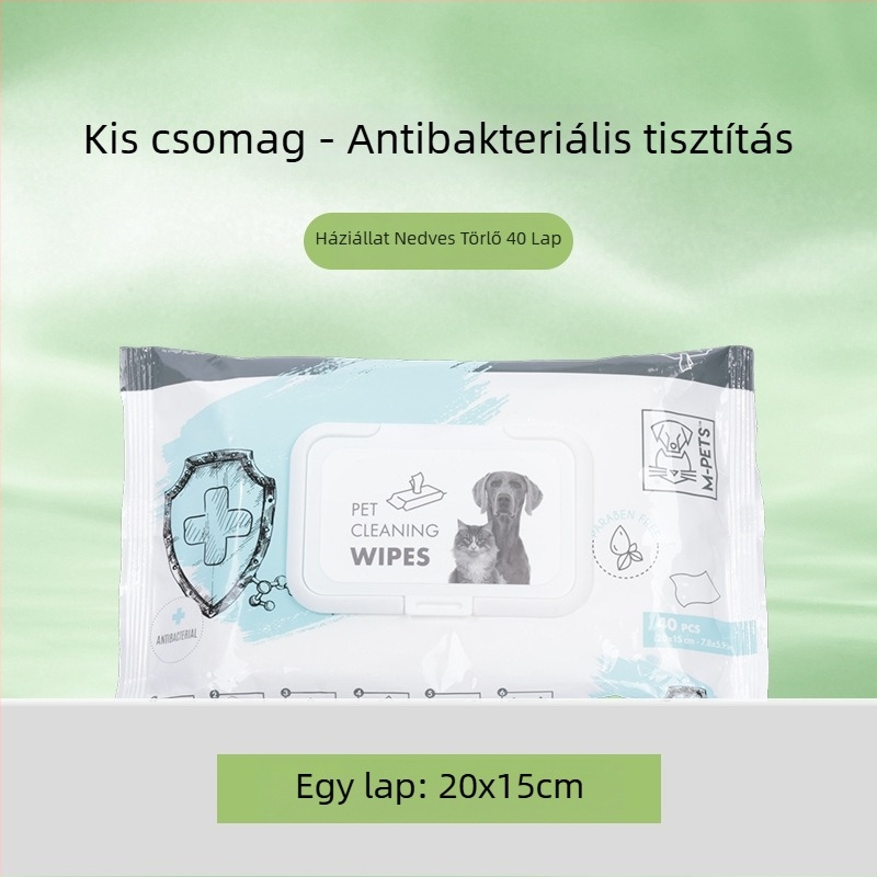 Macskáknak készült nedves törlőkendők (Márka mpets; Dobozban 48 darab; Macskáknak; Nem importált)