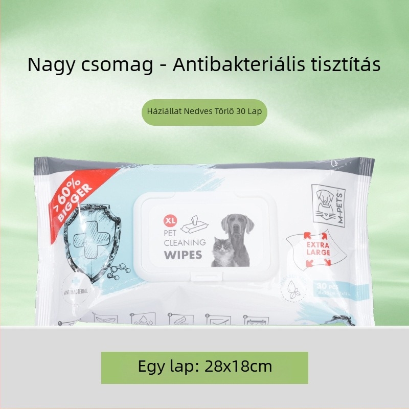 Macskáknak készült nedves törlőkendők (Márka mpets; Dobozban 48 darab; Macskáknak; Nem importált)