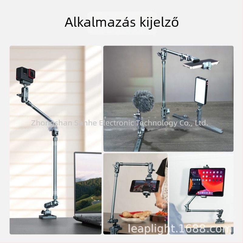 LEAPLIGHT alumínium asztali állvány mobiltelefonhoz, felülnézeti felvételhez, univerzális stílusú