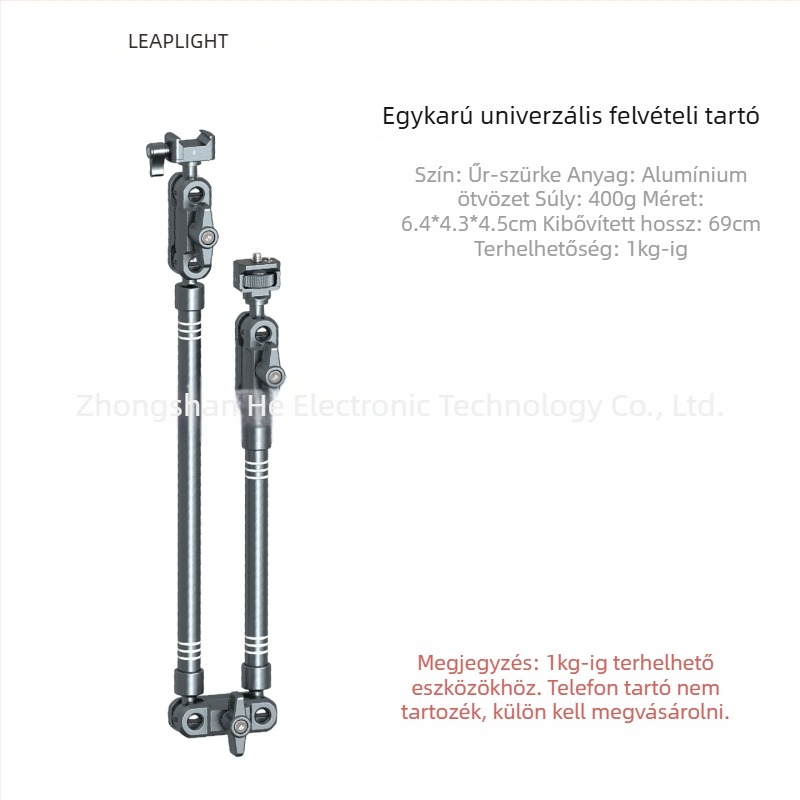 LEAPLIGHT alumínium asztali állvány mobiltelefonhoz, felülnézeti felvételhez, univerzális stílusú