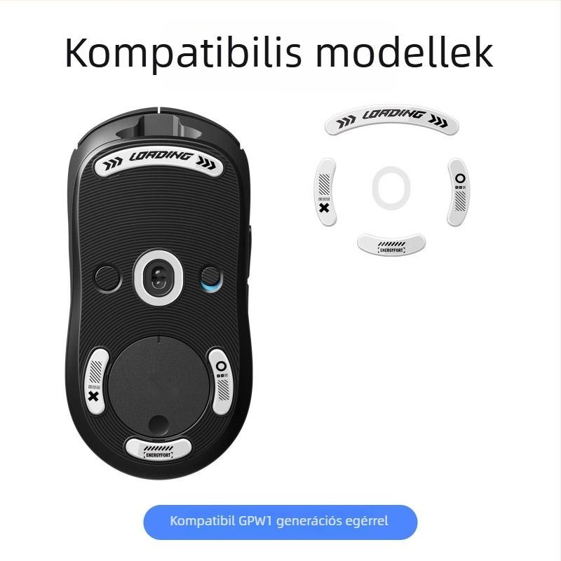 GPW1 generációhoz készült edzett üveg egértalp készlet – magas csúszású, hideg-formázás, OEM feldolgozás