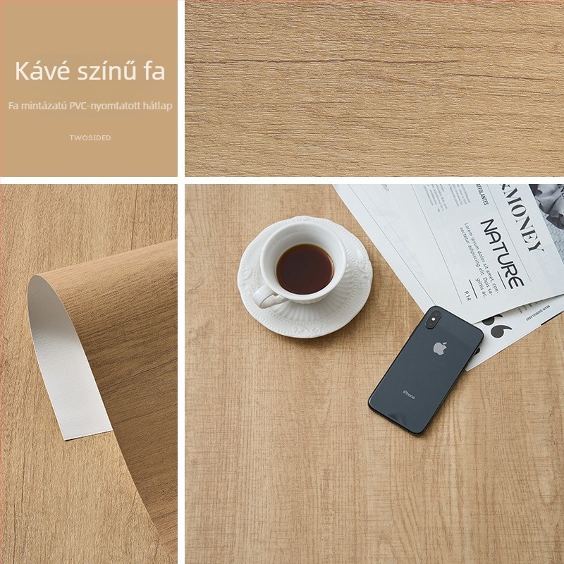 3D fa mintázatú PVC hátterű tábla ételfotózáshoz, retro stílus