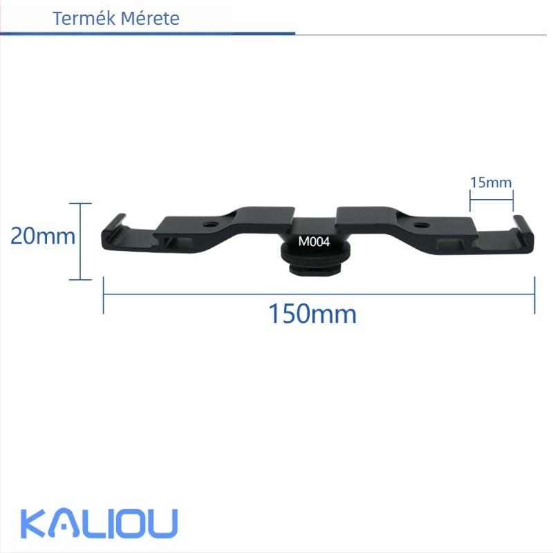 Alumínium ötvözetű keresztcsöves tartó hot shoe-val SLR kamerákhoz, több pozíciós mobiltartó, maximális terhelés 2 kg
