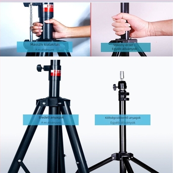  Univerzális padlón álló projektor állvány pan/tilt, hordozható, összecsukható