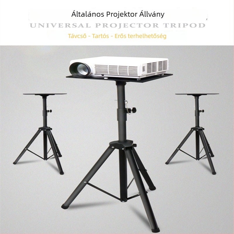  Univerzális padlón álló projektor állvány pan/tilt, hordozható, összecsukható