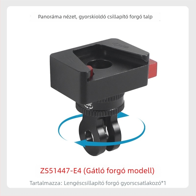 BGNing Gyorskioldó alap Insta360 X4hez, DJI Osmo panoráma kamerákhoz – alumíniumötvözet, 1/4 adapter, mini gyorskioldó tartó