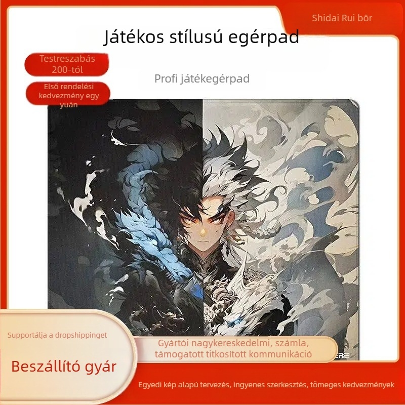 Játék egérpad durva felülettel, természetes gumiból, egyoldalas, hőtranszfer nyomtatás