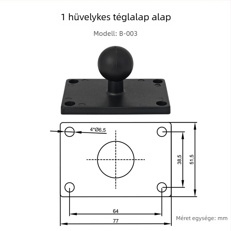 Tablettatartó alumíniumötvözetből készült gömbfejű alapú állvány, modell B, 58 g, kompatibilis iPad/iPhone/iPod