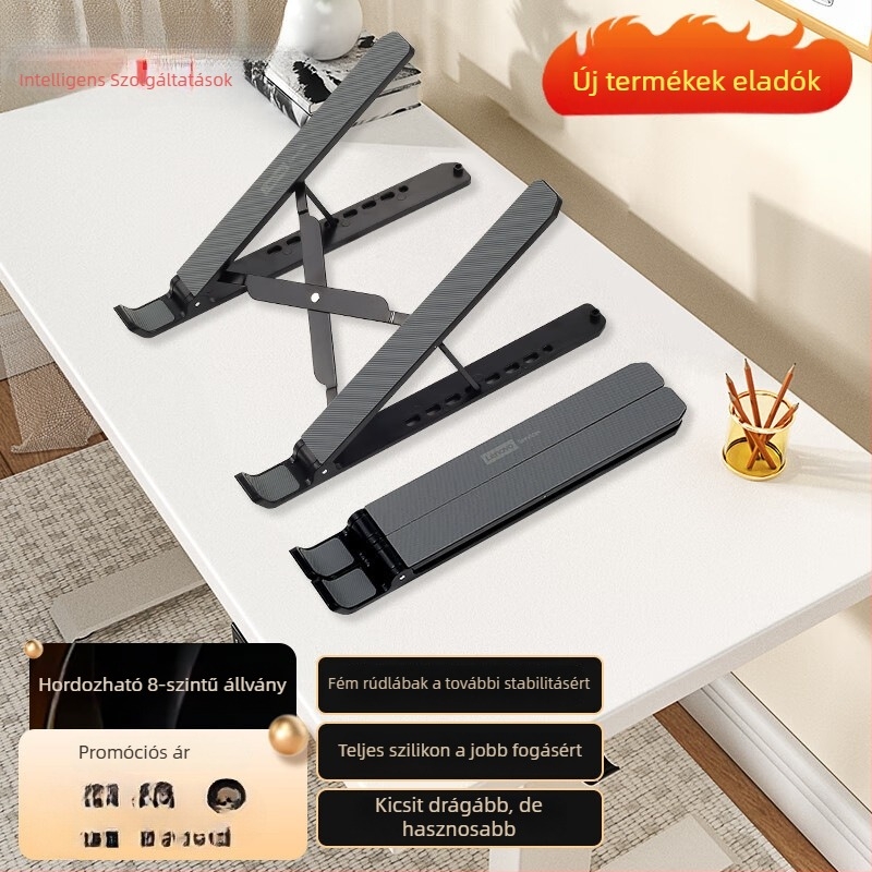 Összecsukható műanyag laptop hűtőállvány Baiying bracket