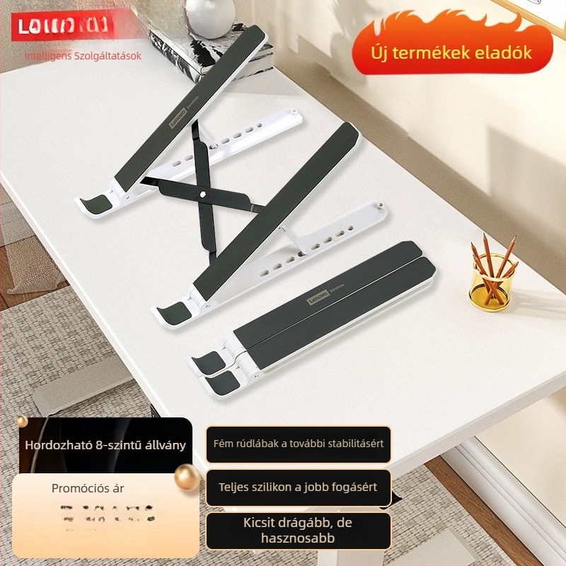 Összecsukható műanyag laptop hűtőállvány Baiying bracket