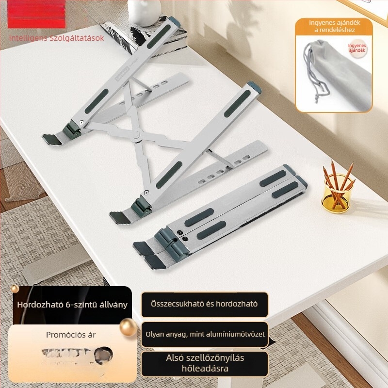 Összecsukható műanyag laptop hűtőállvány Baiying bracket