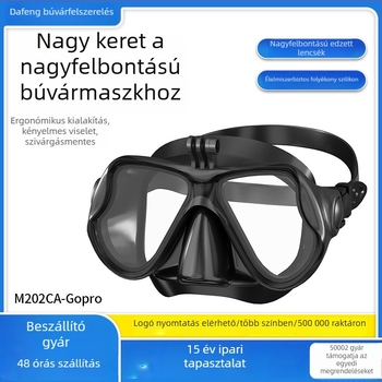 Búvármaszk kameratartóval, szilikon+PC test, ZMZDIVE