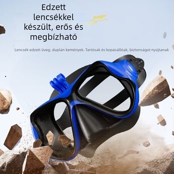Búvármaszk kameratartóval, szilikon+PC test, ZMZDIVE