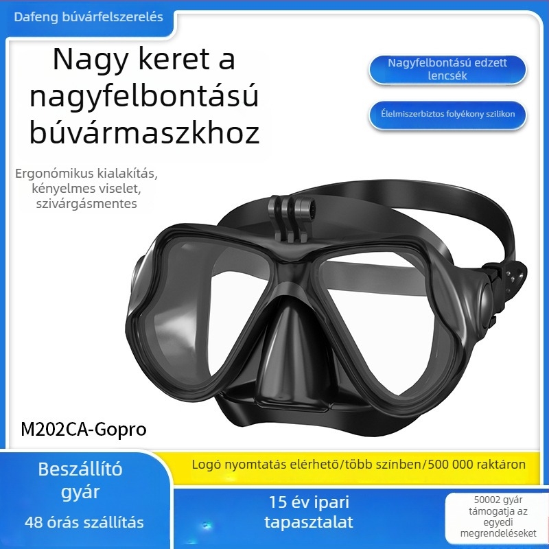 Búvármaszk kameratartóval, szilikon+PC test, ZMZDIVE