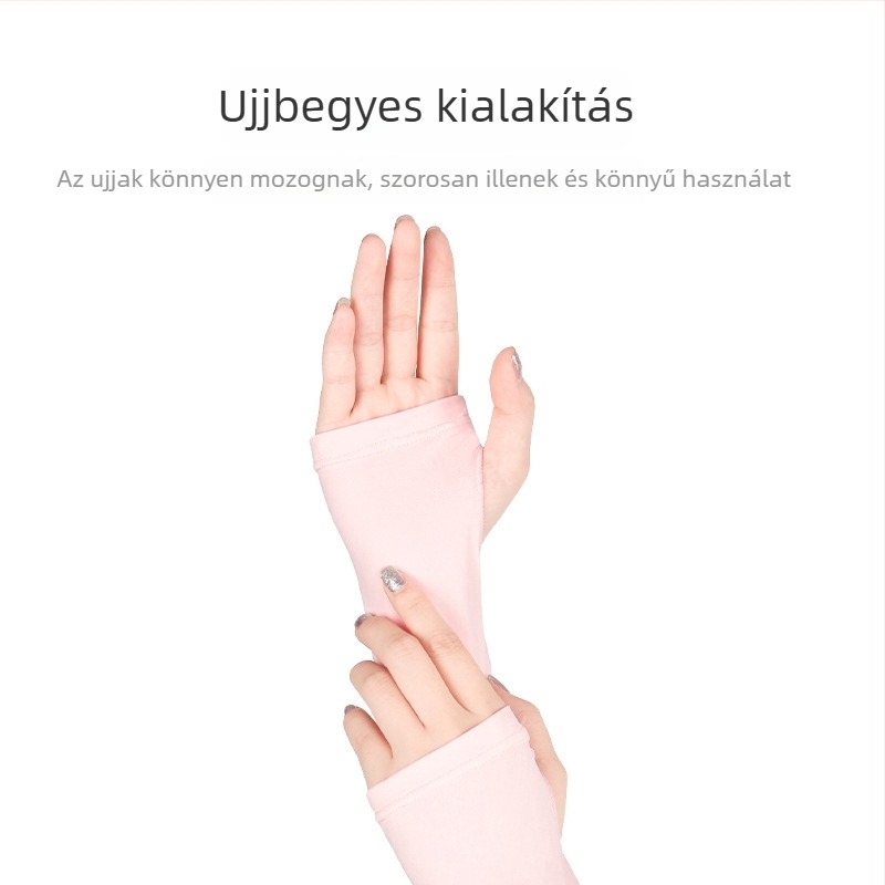 Kültéri karvédő ujjvédők — anyag Spandex/Lycra, felső szilikon csúszásgátló, nyomtatott logó, 4-tűs 6-soros varrás, uniszex