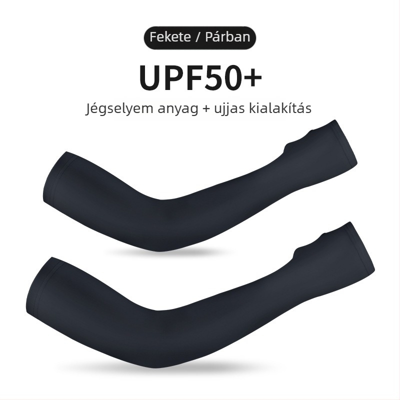 Kültéri karvédő ujjvédők — anyag Spandex/Lycra, felső szilikon csúszásgátló, nyomtatott logó, 4-tűs 6-soros varrás, uniszex