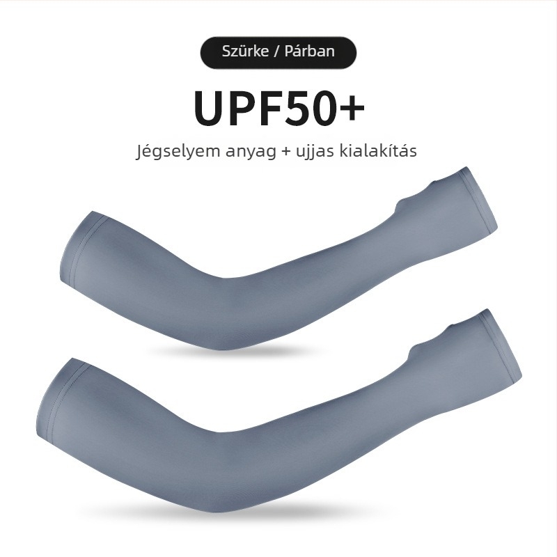 Kültéri karvédő ujjvédők — anyag Spandex/Lycra, felső szilikon csúszásgátló, nyomtatott logó, 4-tűs 6-soros varrás, uniszex