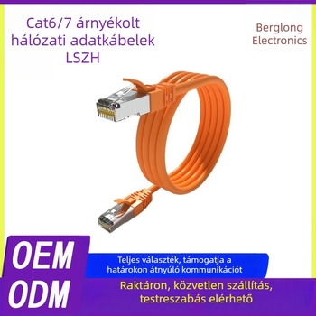 Cat6e/Cat7 hálózati patch-kábel, 10 Gbit/s, oxigénmentes réz, Hossz: 1 m / 2 m / 5 m / 30 m, Otthon/Iroda/Iskola használatra