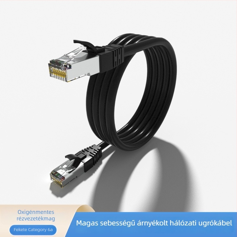 Cat6e/Cat7 hálózati patch-kábel, 10 Gbit/s, oxigénmentes réz, Hossz: 1 m / 2 m / 5 m / 30 m, Otthon/Iroda/Iskola használatra