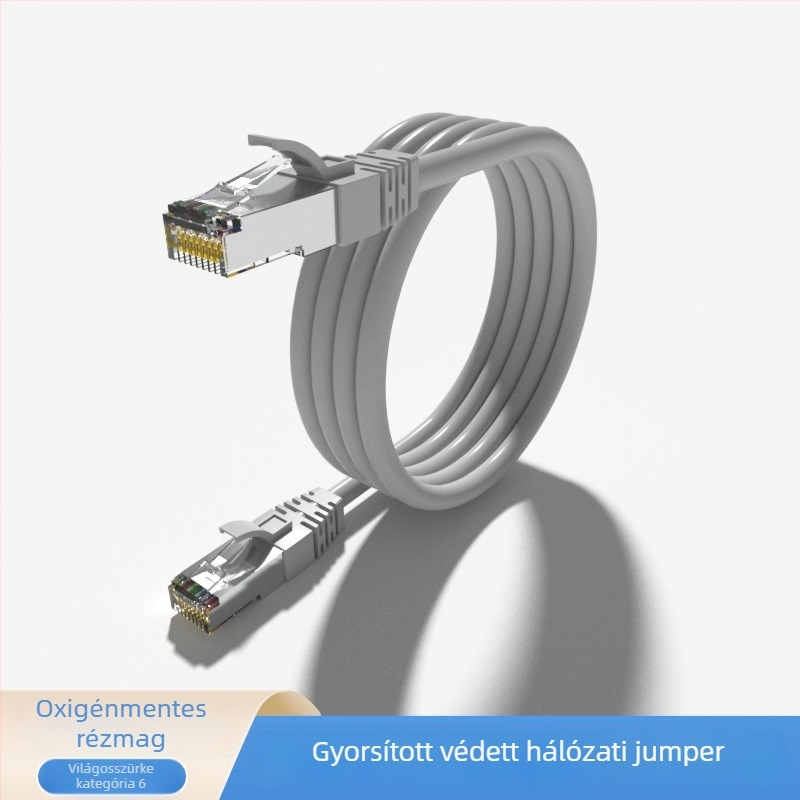 Cat6e/Cat7 hálózati patch-kábel, 10 Gbit/s, oxigénmentes réz, Hossz: 1 m / 2 m / 5 m / 30 m, Otthon/Iroda/Iskola használatra