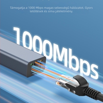 Type-C/USB Gigabit Ethernet adapter, illesztőprogram-mentes, RJ-45 port, 10/100/1000 Mbps