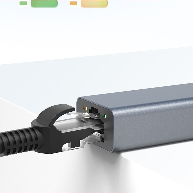 Type-C/USB Gigabit Ethernet adapter, illesztőprogram-mentes, RJ-45 port, 10/100/1000 Mbps