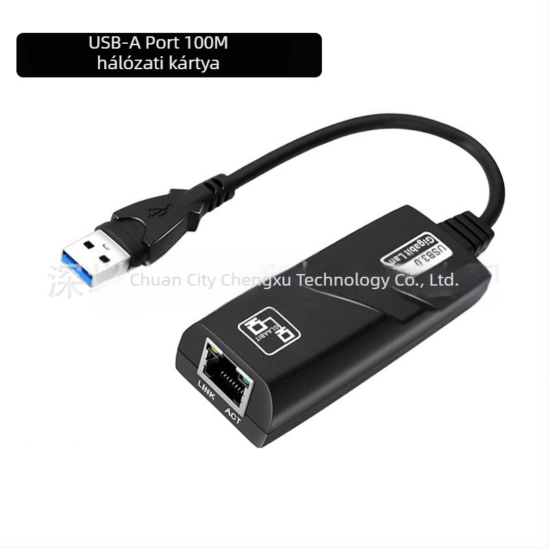 Type-C/USB Gigabit Ethernet adapter, illesztőprogram-mentes, RJ-45 port, 10/100/1000 Mbps