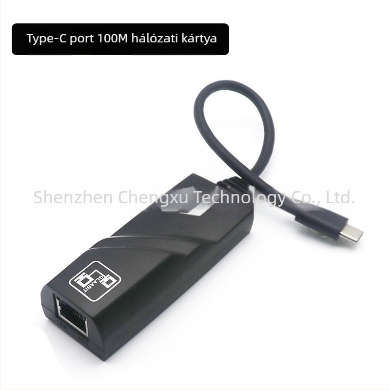 Type-C/USB Gigabit Ethernet adapter, illesztőprogram-mentes, RJ-45 port, 10/100/1000 Mbps