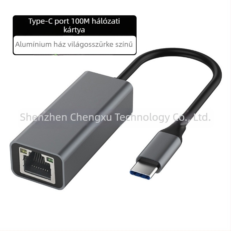 Type-C/USB Gigabit Ethernet adapter, illesztőprogram-mentes, RJ-45 port, 10/100/1000 Mbps