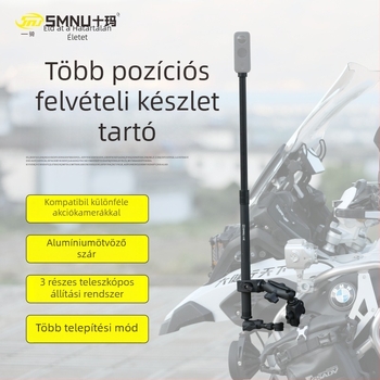 Fényképező állvány, U-alakú többkamerás felvételi készlet; alumínium ötvözet; teherbírás 500 g; 3 részre osztható; motorkerékpárral kompatibilis