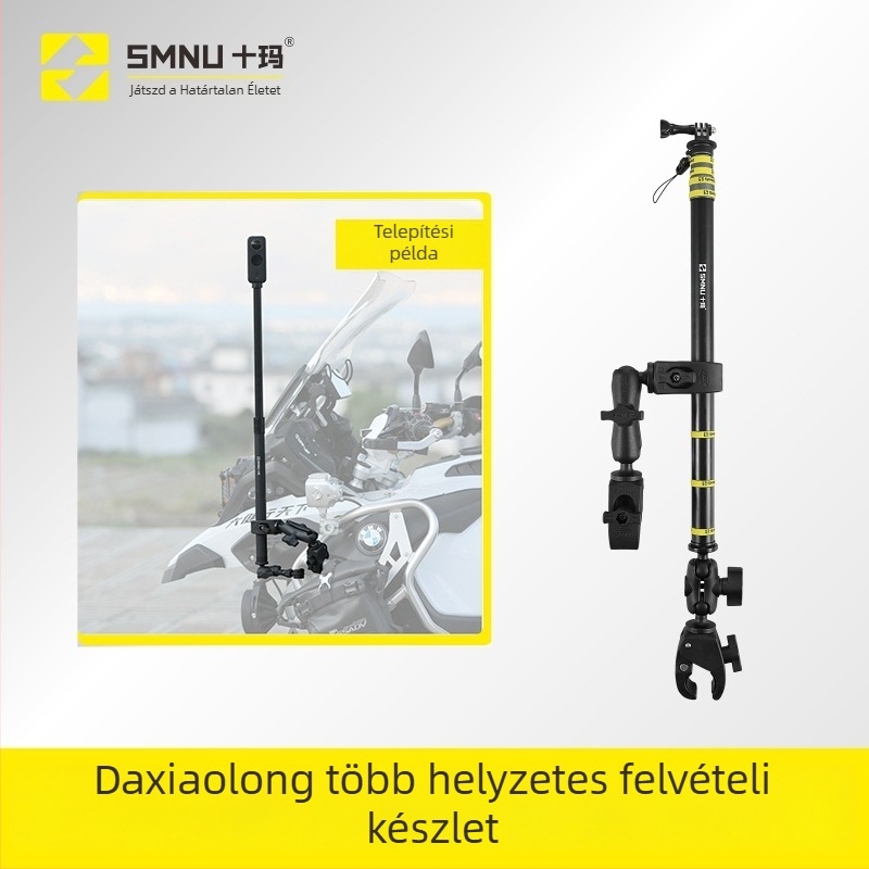 Fényképező állvány, U-alakú többkamerás felvételi készlet; alumínium ötvözet; teherbírás 500 g; 3 részre osztható; motorkerékpárral kompatibilis