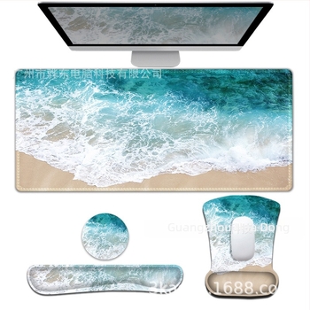 Csukló- és egérpad készlet — gumírozott asztali párna, egyoldalas, csúszásmentes, nyomtatott logóval, Esport stílus