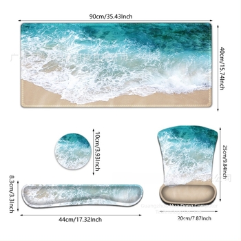 Csukló- és egérpad készlet — gumírozott asztali párna, egyoldalas, csúszásmentes, nyomtatott logóval, Esport stílus