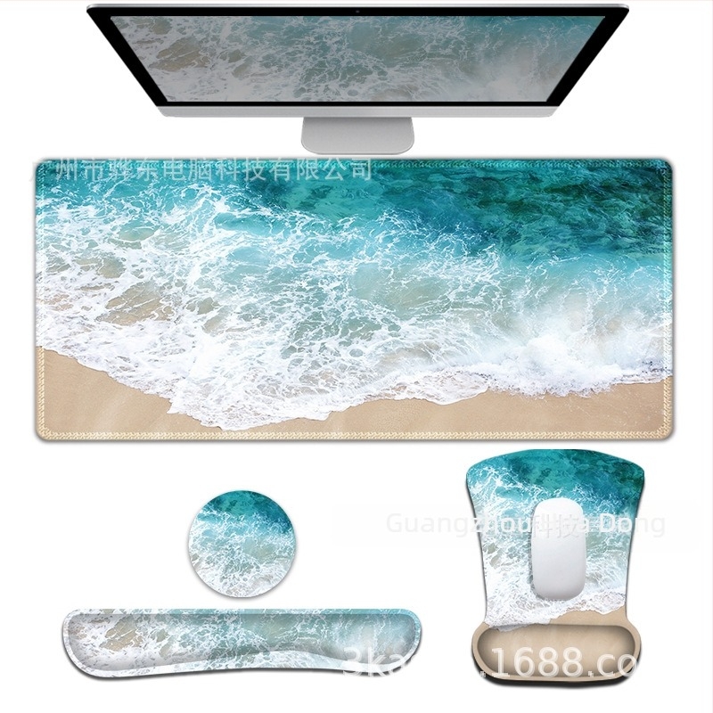 Csukló- és egérpad készlet — gumírozott asztali párna, egyoldalas, csúszásmentes, nyomtatott logóval, Esport stílus