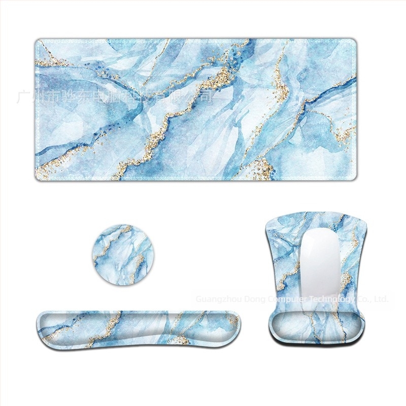 Csukló- és egérpad készlet — gumírozott asztali párna, egyoldalas, csúszásmentes, nyomtatott logóval, Esport stílus