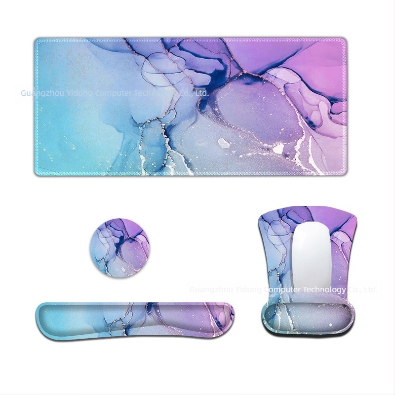 Csukló- és egérpad készlet — gumírozott asztali párna, egyoldalas, csúszásmentes, nyomtatott logóval, Esport stílus