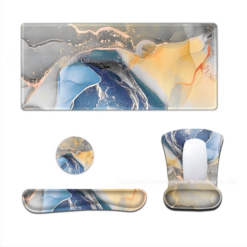 Csukló- és egérpad készlet — gumírozott asztali párna, egyoldalas, csúszásmentes, nyomtatott logóval, Esport stílus