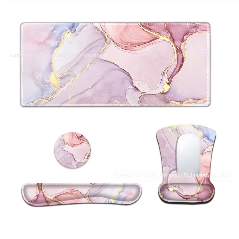 Csukló- és egérpad készlet — gumírozott asztali párna, egyoldalas, csúszásmentes, nyomtatott logóval, Esport stílus