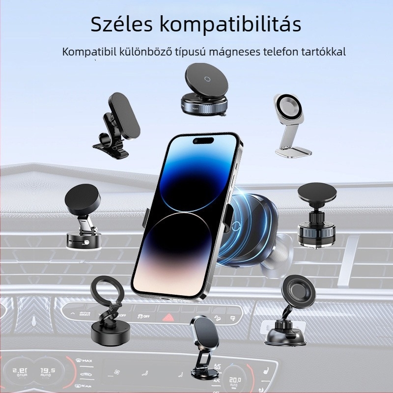 Mágneses hátklip, ragasztó nélküli, snap-on kialakítás, ötvözet anyag