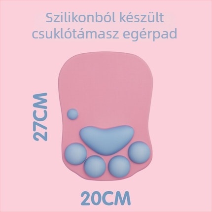 Kis gumírozott egérpad csuklótámaszzal, egyoldalas, OEM/egyedi képek