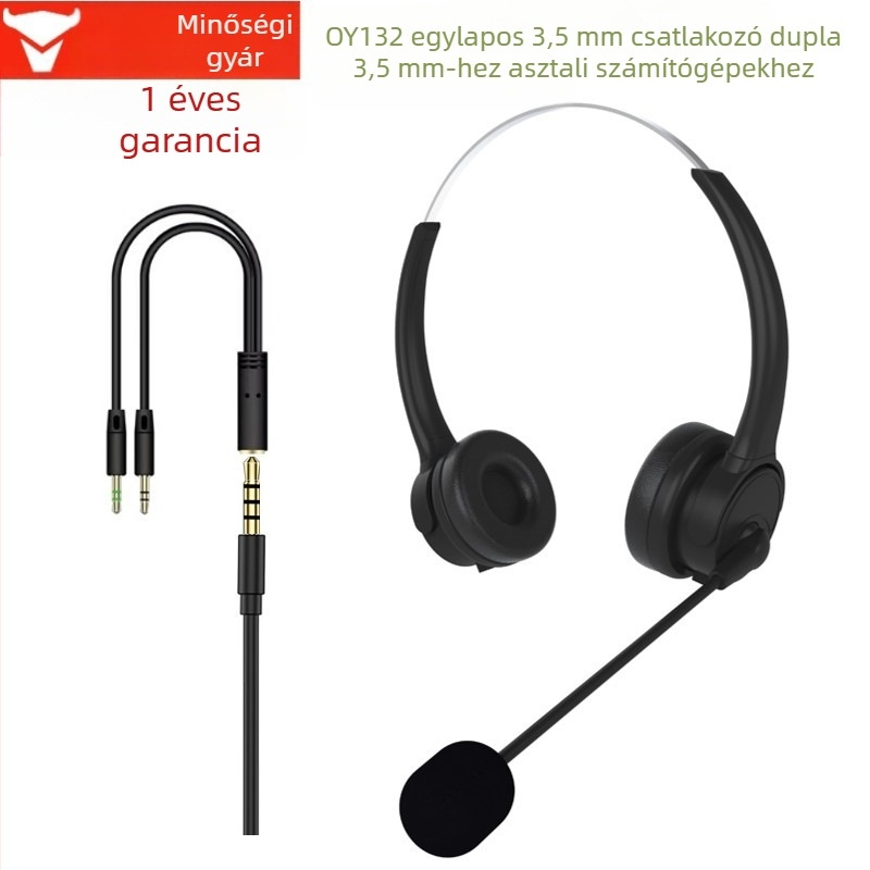 Iroda fejhallgató – Üzleti sorozat, zajcsökkentés, USB-kapcsolat, modell M13, 1,8 m kábel