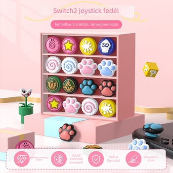 Switch 2 szilikon joystick sapkák, márka Good value, anyag: szilikon, gyártás: kompressziós vulkanizálás