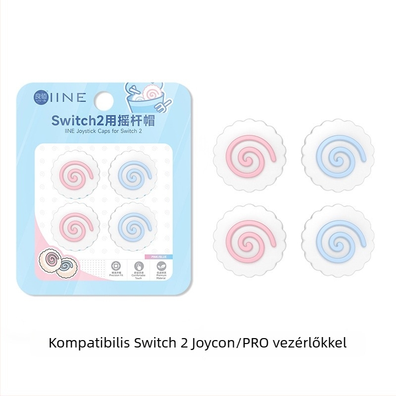 Switch 2 szilikon joystick sapkák, márka Good value, anyag: szilikon, gyártás: kompressziós vulkanizálás