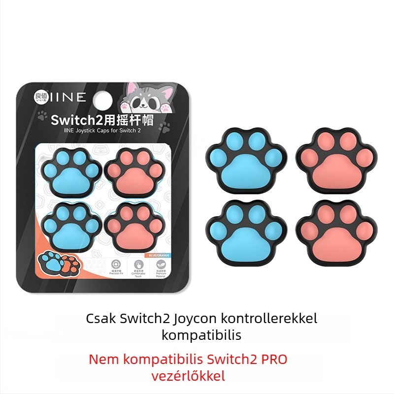 Switch 2 szilikon joystick sapkák, márka Good value, anyag: szilikon, gyártás: kompressziós vulkanizálás