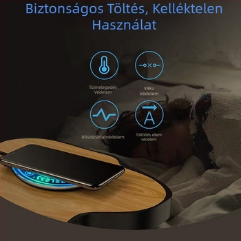Fémes bevonatú vezeték nélküli töltő varázslatos kör mintával, 15W QC3.0, 1.67A, Honey Electricity
